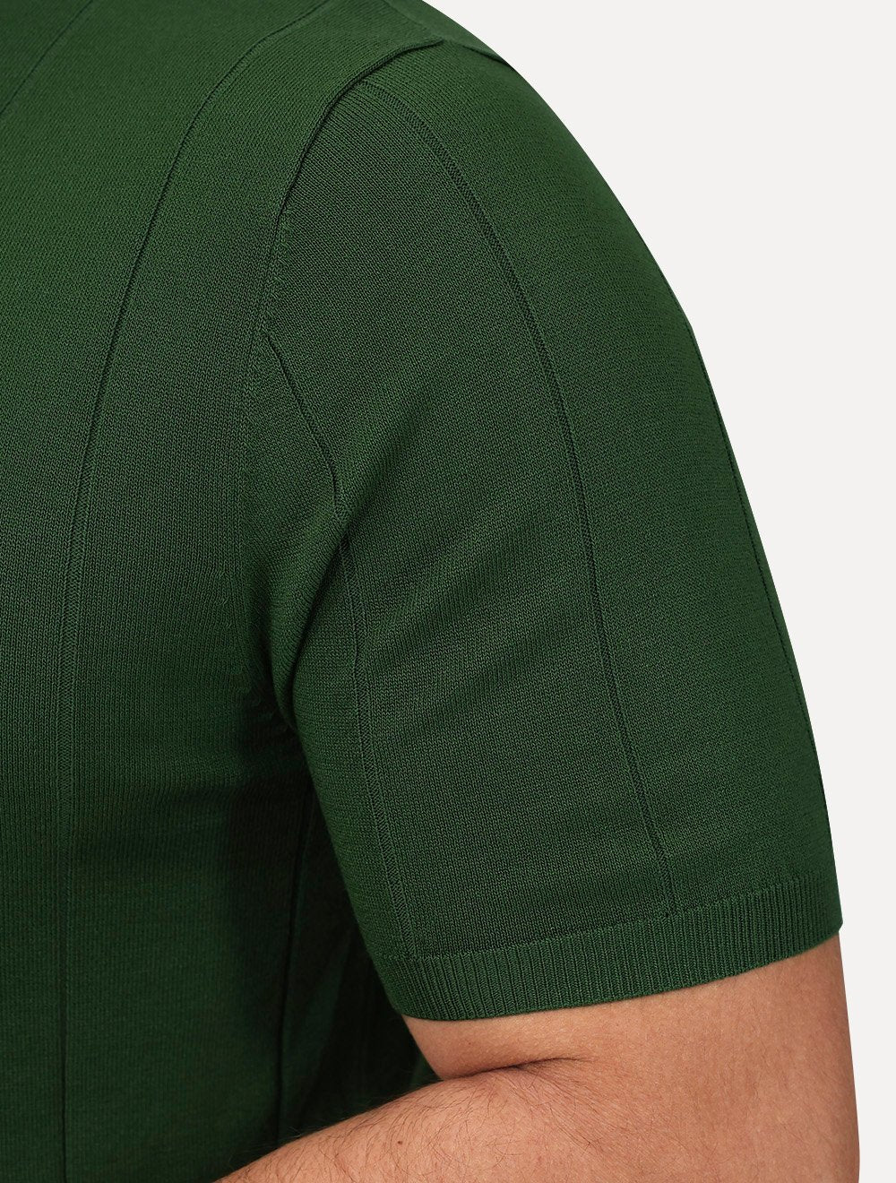 Camiseta Dixen Masculina Tricot Manga Curta Gola Careca Verde