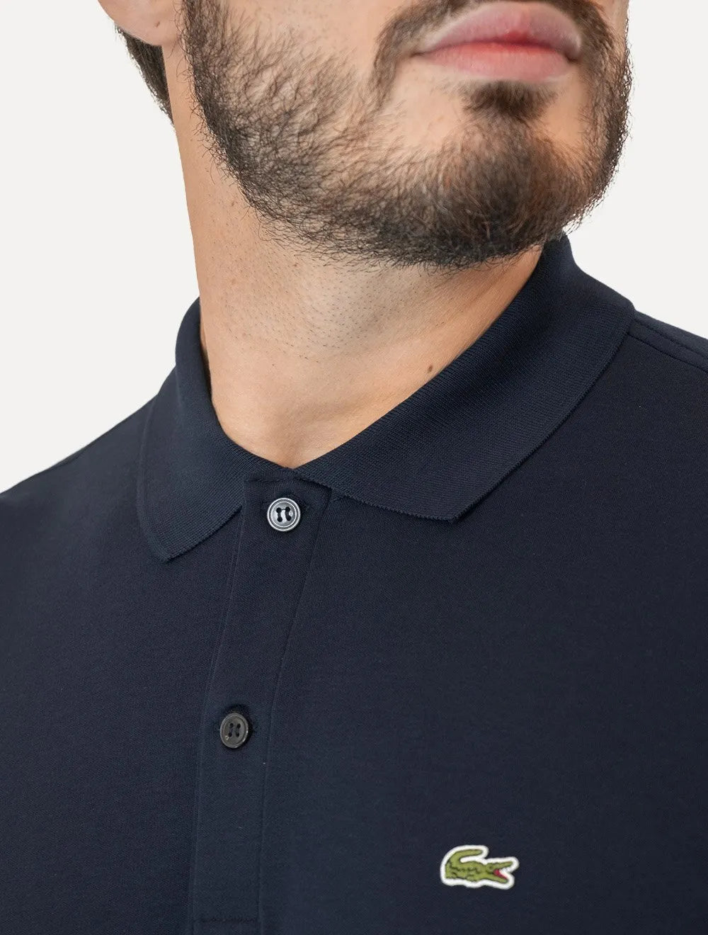 Polo Lacoste Masculina Malha Regular Fit Light Pima Cotton Azul Marinho