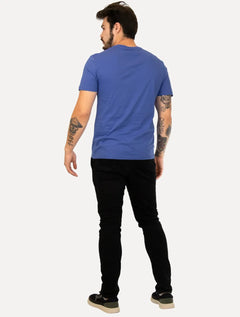 Camiseta Tommy Jeans Masculina Regular Corp Chest Azul Royal