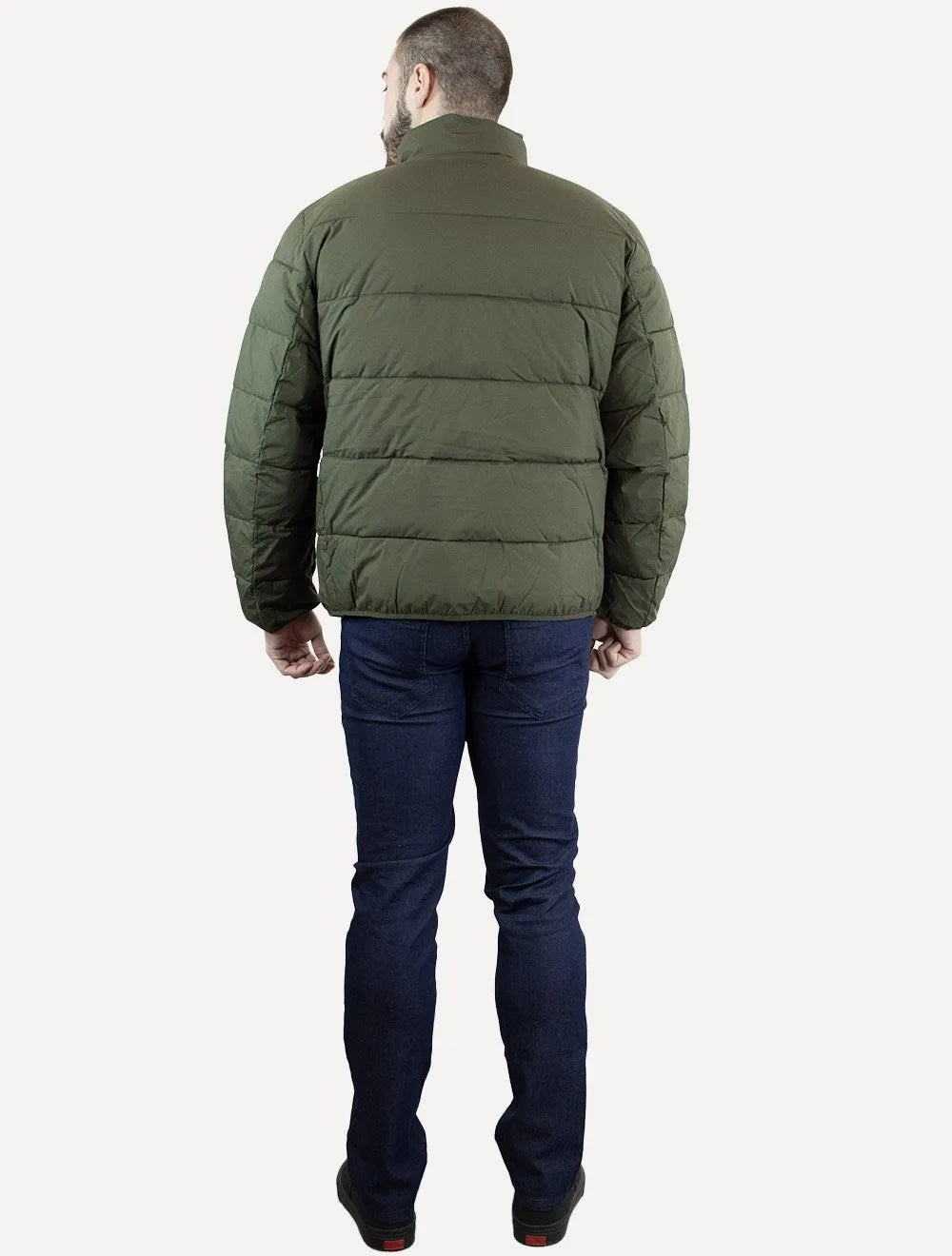 Jaqueta Levis Masculina Puffer Packable Quilted Verde Escuro