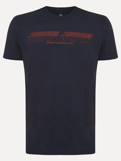 Camiseta John John Masculina Slim Fit Frequency Azul Marinho
