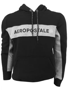 Moletom Aeropostale Masculino Hoodie Colorblock Logo Preto