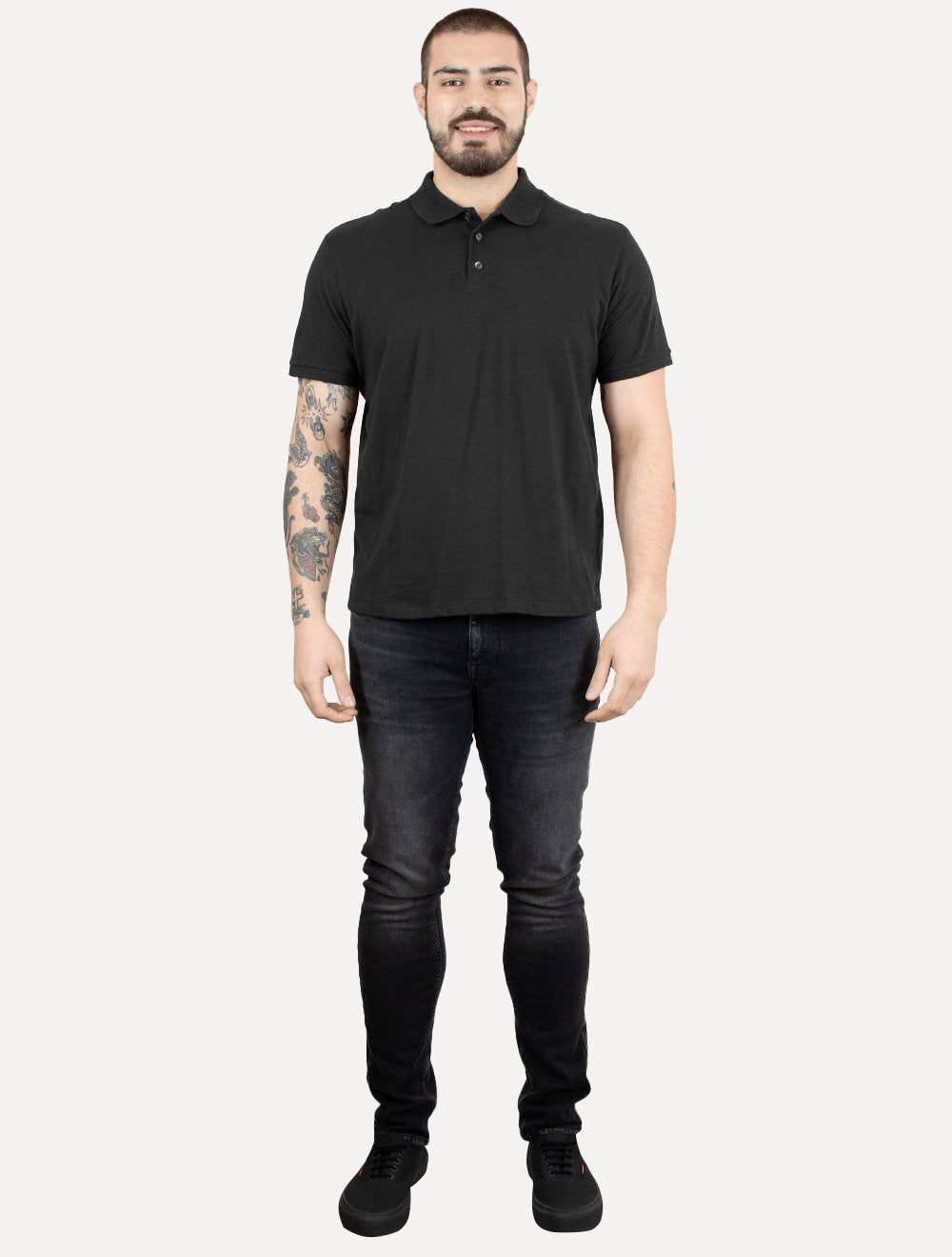 Polo Ellus Masculina Piquet Classic Easa Chumbo