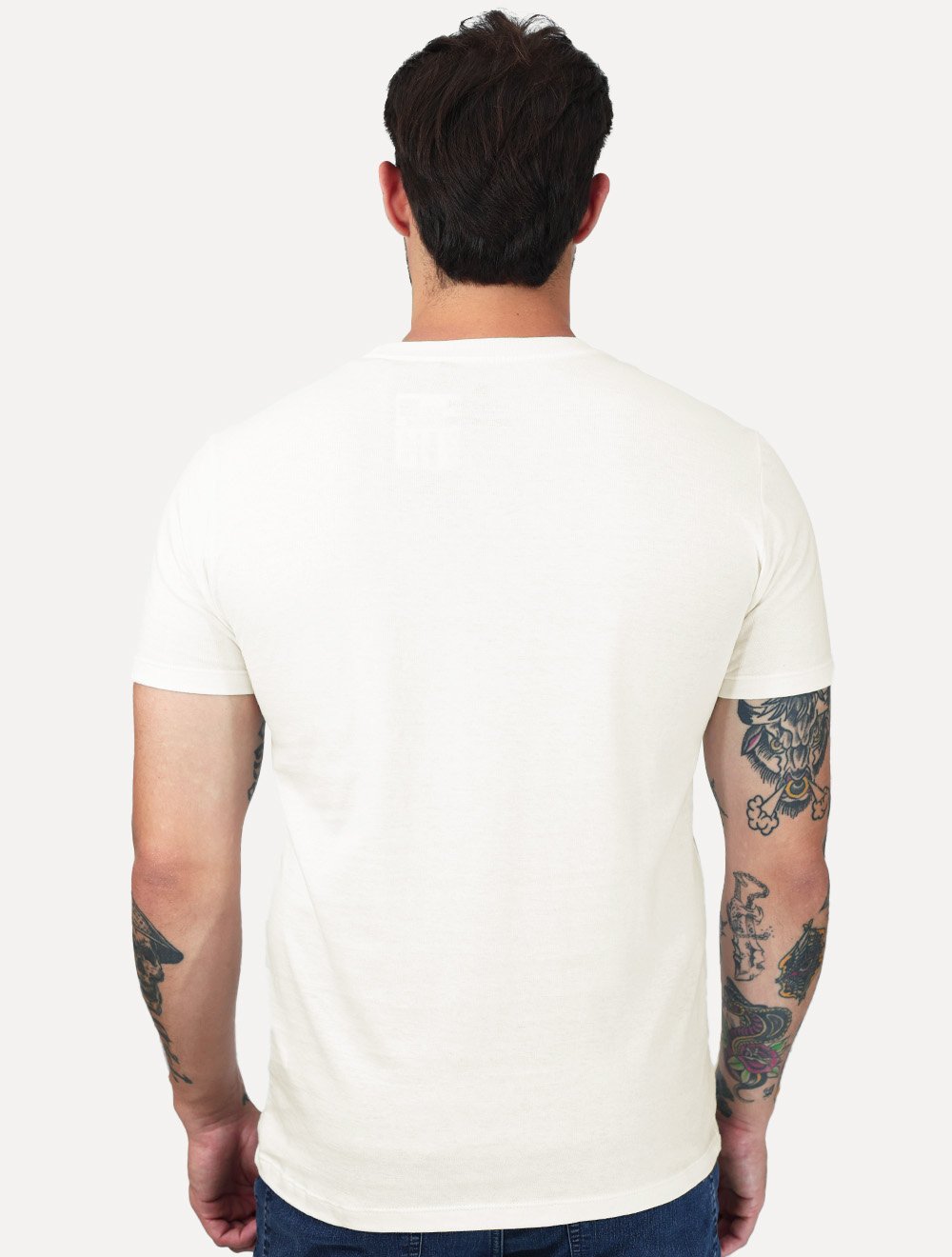 Camiseta John John Masculina Slim Fit Simple Off White