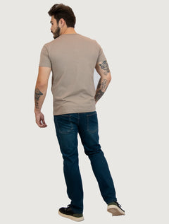 Camiseta John John Masculina Slim Fit Cotton Cáqui
