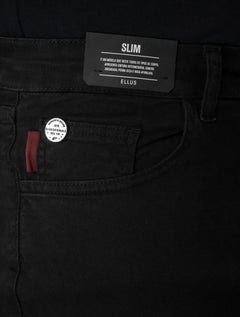Calça Ellus Sarja Color Twill Slim Preta