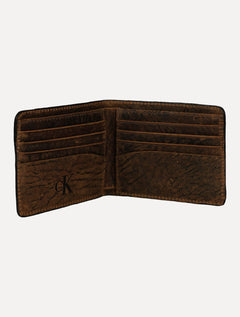 Carteira Calvin Klein Jeans Couro Basic Paquiderme Marrom