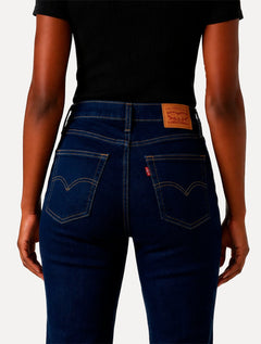 Calça Levis Jeans Feminina 724 Slim High Rise Straight Azul Escuro