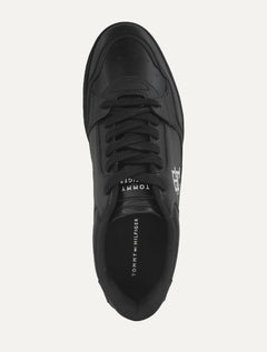 Tênis Tommy Hilfiger Masculino Couro Basket 2C Mix Suede Preto