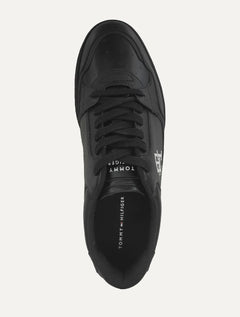 Tênis Tommy Hilfiger Masculino Couro Basket 2C Mix Suede Preto