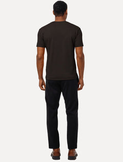 Camiseta K&J Black Premium Slim Lisa Suedine Egípcio Marrom Escuro