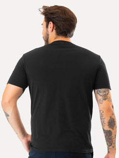 Camiseta Guess Masculina Grey Silk Logo Preta