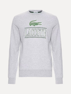 Moletom Lacoste Masculino Cotton Plush Branded Jogger Cinza Mescla