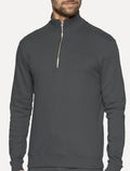 Blusão Calvin Klein Masculino Suedine Half Zip Chumbo