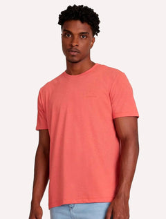 Camiseta Aramis Masculina Eco Lisa Vermelho Ocre Mescla