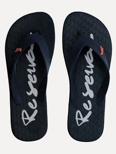 Chinelo Reserva Masculino Tira Azul Mar Script Azul Marinho