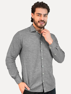 Camisa Dudalina Masculina Slim Fit Superfine Cotton Striped Preto