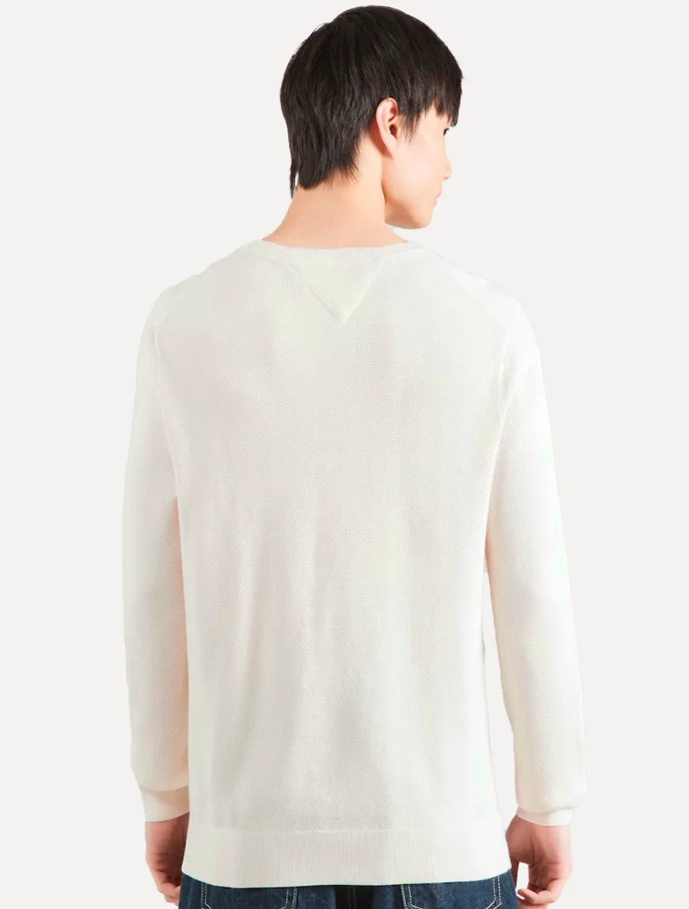 Suéter Tommy Hilfiger Masculino Essential C-Neck Structured Off White