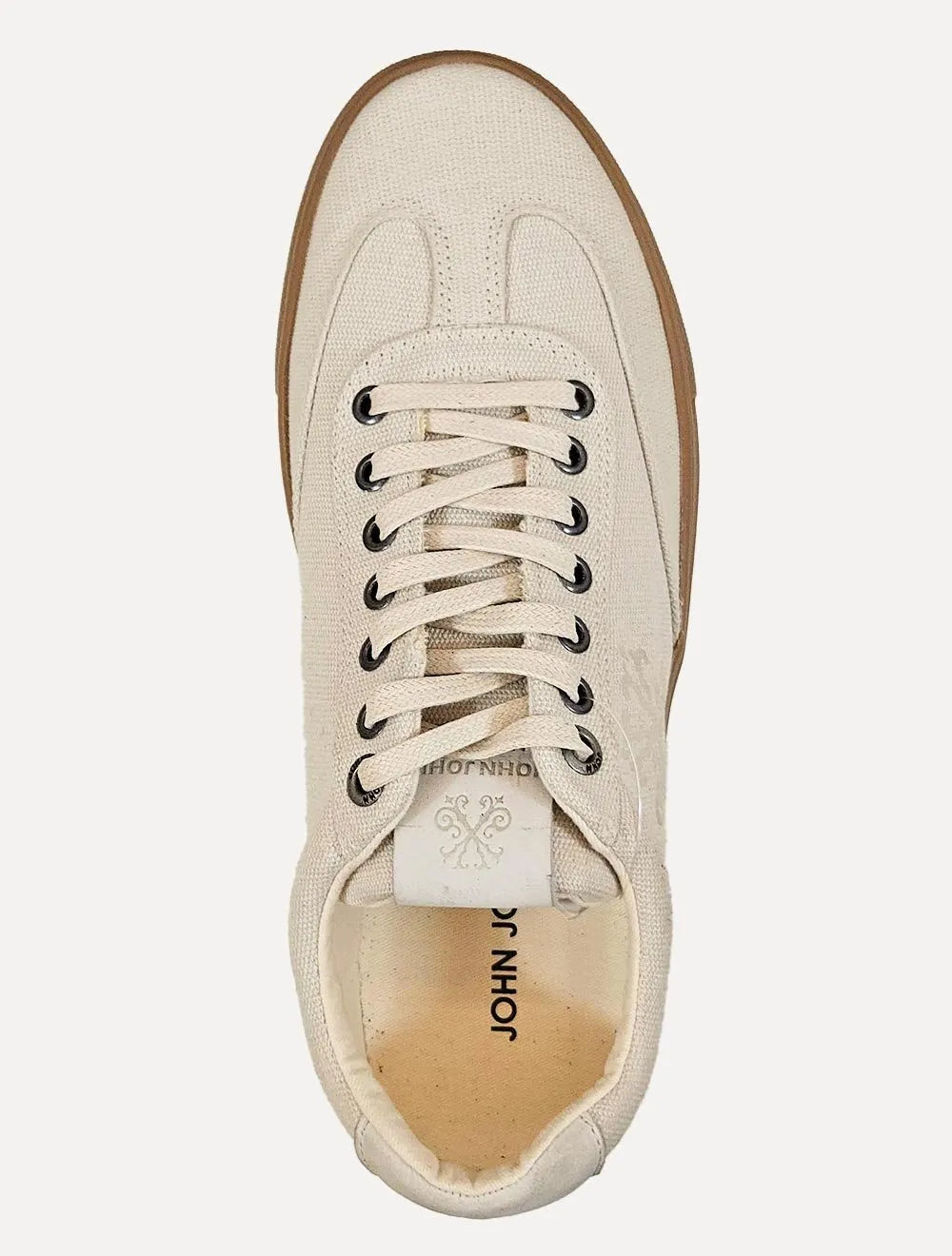 Tênis John John Masculino Lona Canvas Overlay Off-White