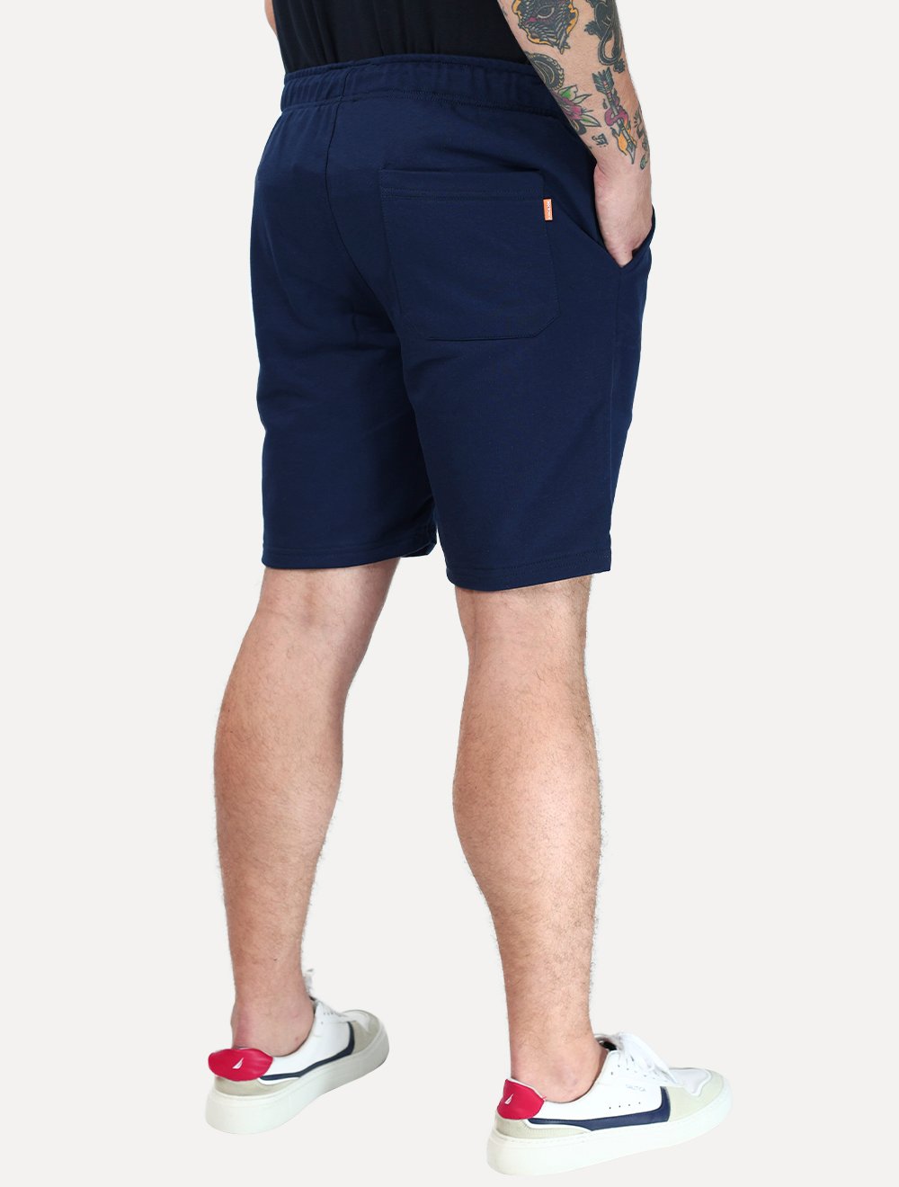 Bermuda King & Joe Masculina Moletom Comfort Logo Azul Marinho