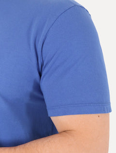 Camiseta Tommy Jeans Masculina Regular Jersey C-Neck Flag Azul Médio