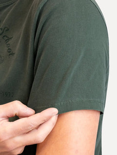 Camiseta Ellus Masculina Cotton Fine Old School Verde Escuro