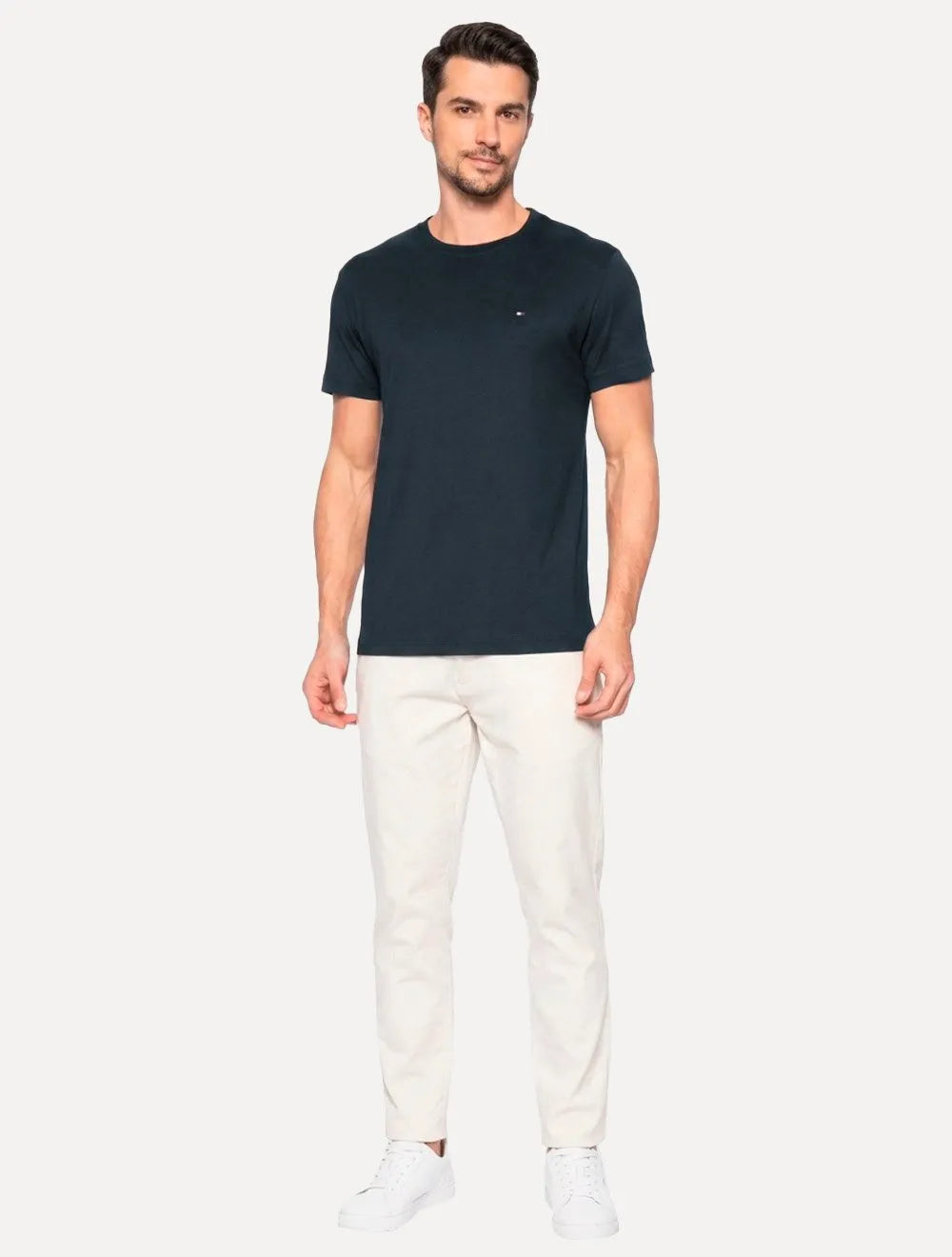 Camiseta Tommy Hilfiger Masculina Regular Core Pima Azul Marinho