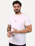 Camiseta Tommy Hilfiger Masculina Core Logo Tee Rosa Claro