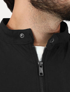 Jaqueta Dixen Masculina Sarja Forrada Zíper Frontal Preto