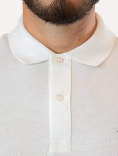 Polo Lacoste Masculina Slim Fit Petit Piquet Branca