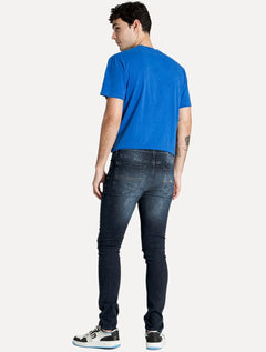 Calça Tommy Jeans Masculina Skinny Simon Flag Escura