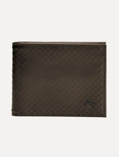 Carteira Aramis Masculina Couro Losango Marrom Escuro