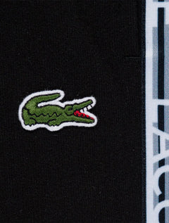 Calça Lacoste Moletom Masculina Jogger Signature Sash Preta