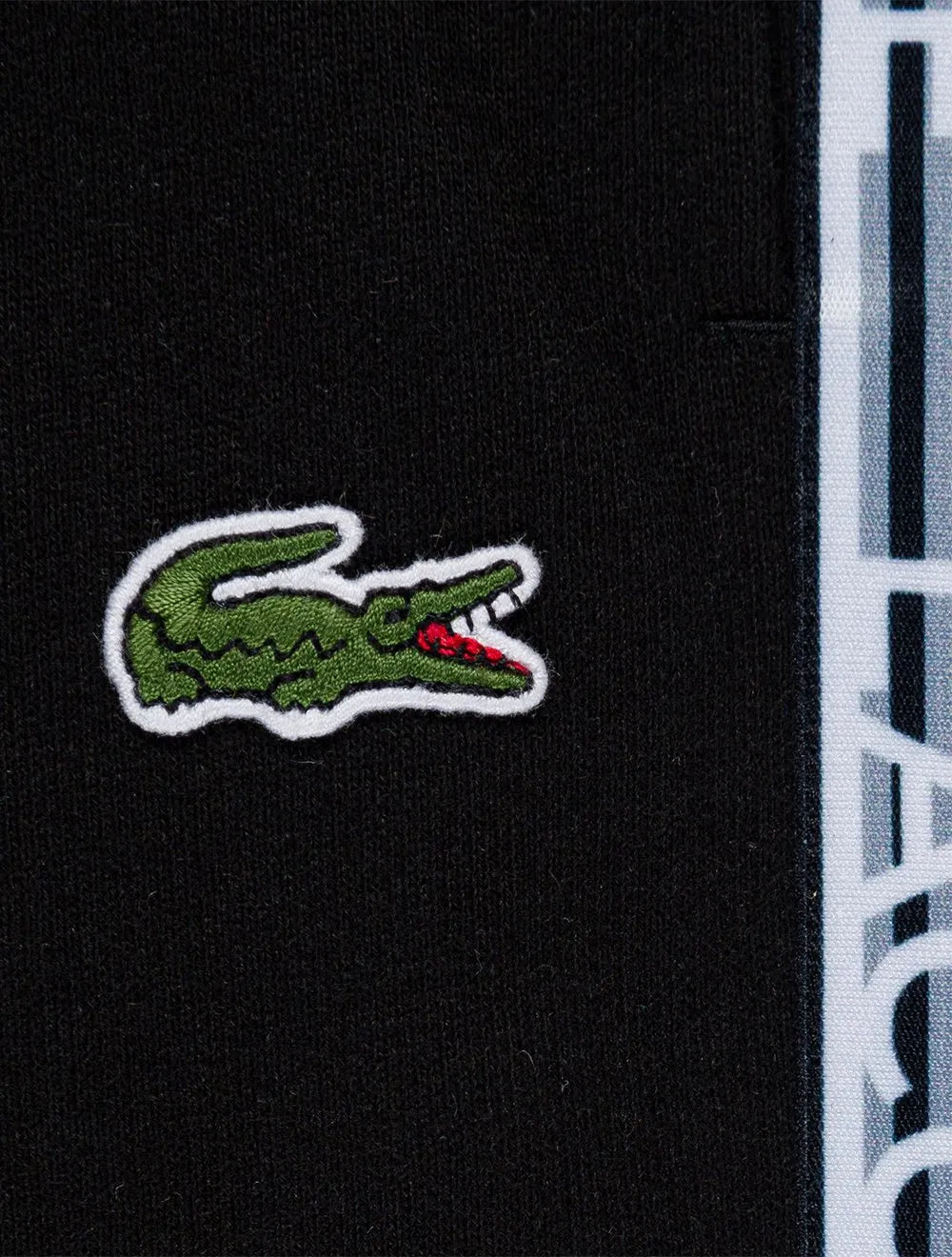 Calça Lacoste Moletom Masculina Jogger Signature Sash Preta