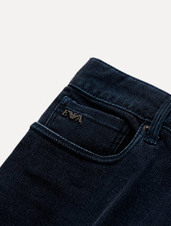 Calça Jeans Empório Armani Masculina J06 Slim Fit Low Waist Azul Escuro