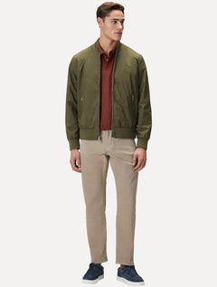Jaqueta Calvin Klein Masculina Bomber Logo Full Zip Verde