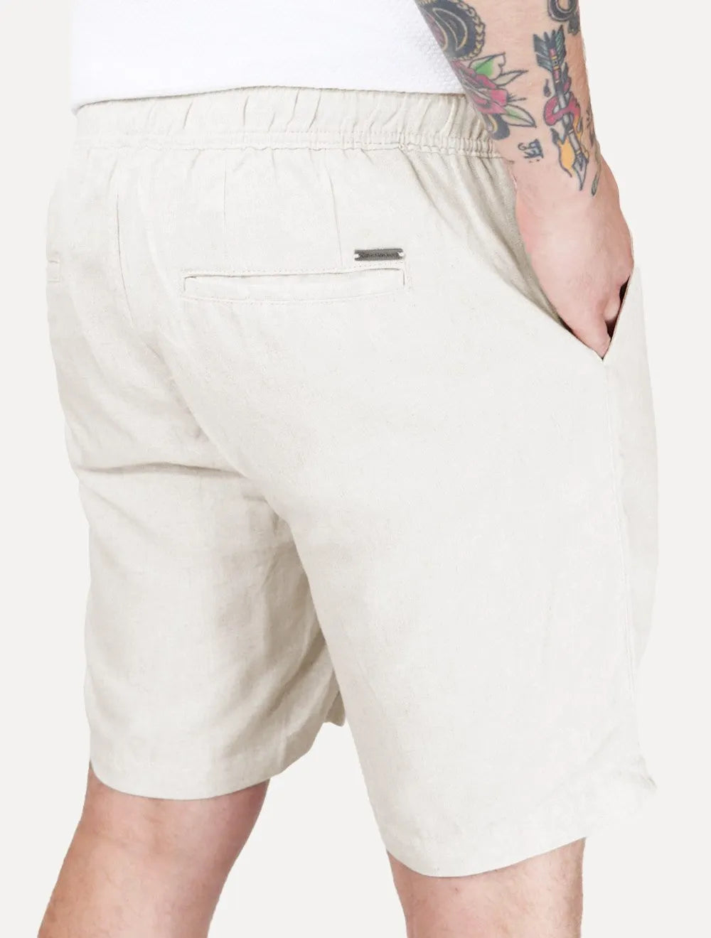 Short Calvin Klein Jeans Sarja Masculino Color Elastic Areia