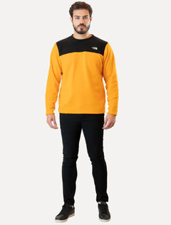 Blusa The North Face Masculina Fleece TKA 100 Glacier Crew Amarela