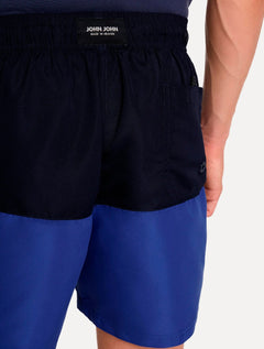 Short John John Masculino  Regular Fit Bicolor Navy Blue Azul Escuro