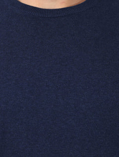 Blusa Aramis Masculina Tricot Gola Careca Azul Marinho
