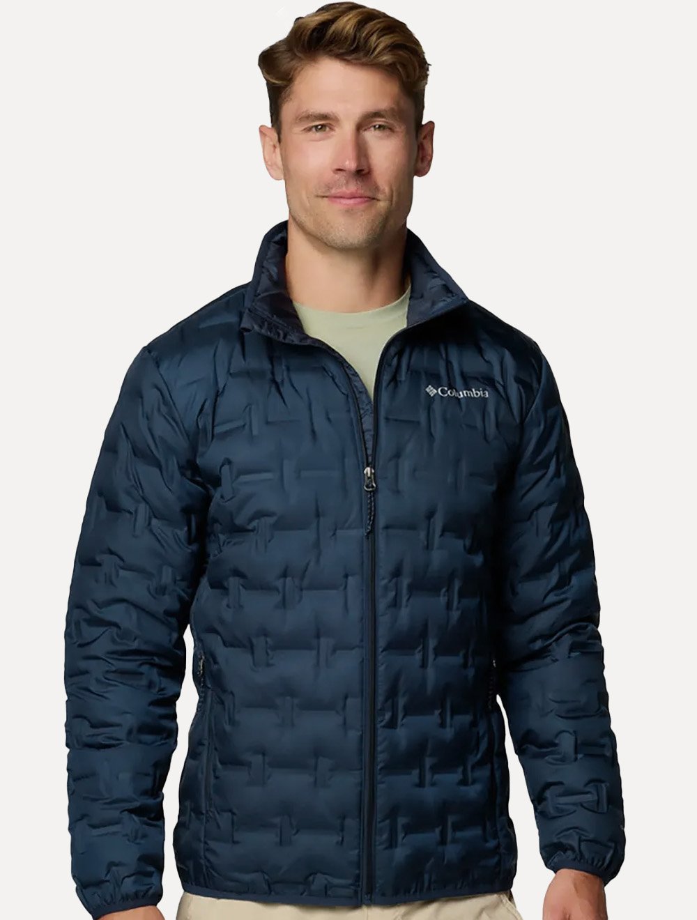 Jaqueta Columbia Masculina Delta Ridge II Down Sem Capuz Azul Marinho 