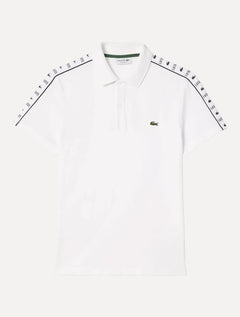 Polo Lacoste Masculina Piquet Stripe Stretch Branca