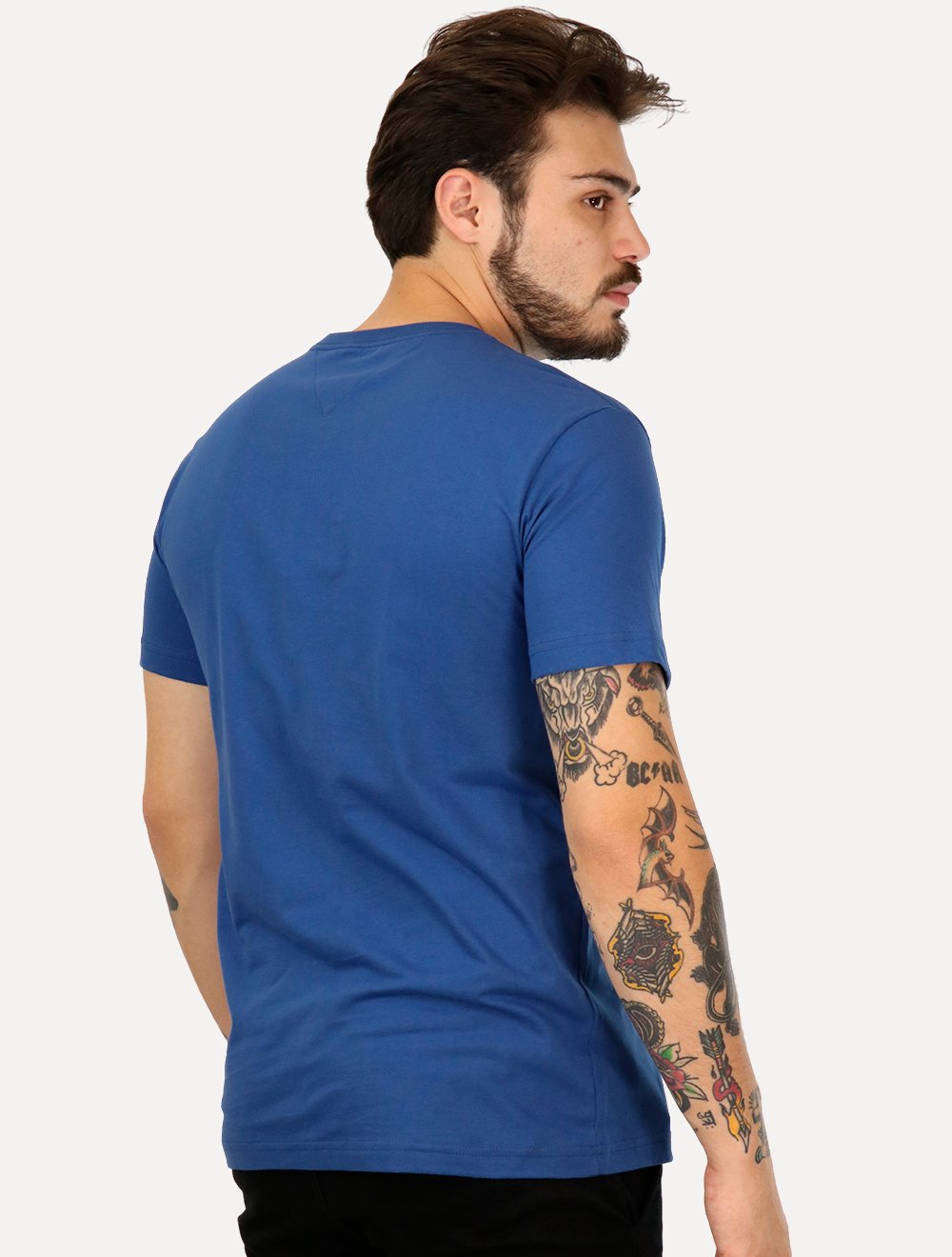 Camiseta Tommy Hilfiger Masculina Essential Cotton Azul Cobalto