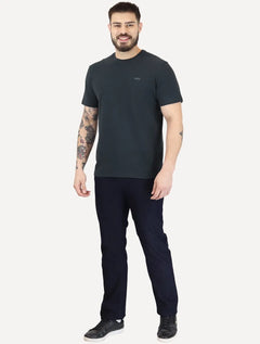 Camiseta Calvin Klein Masculina Piquet Rubber Patch Mono Logo Azul Marinho