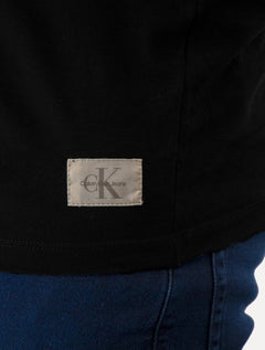 Camiseta Calvin Klein Jeans Masculina Flamê Etiqueta Preta