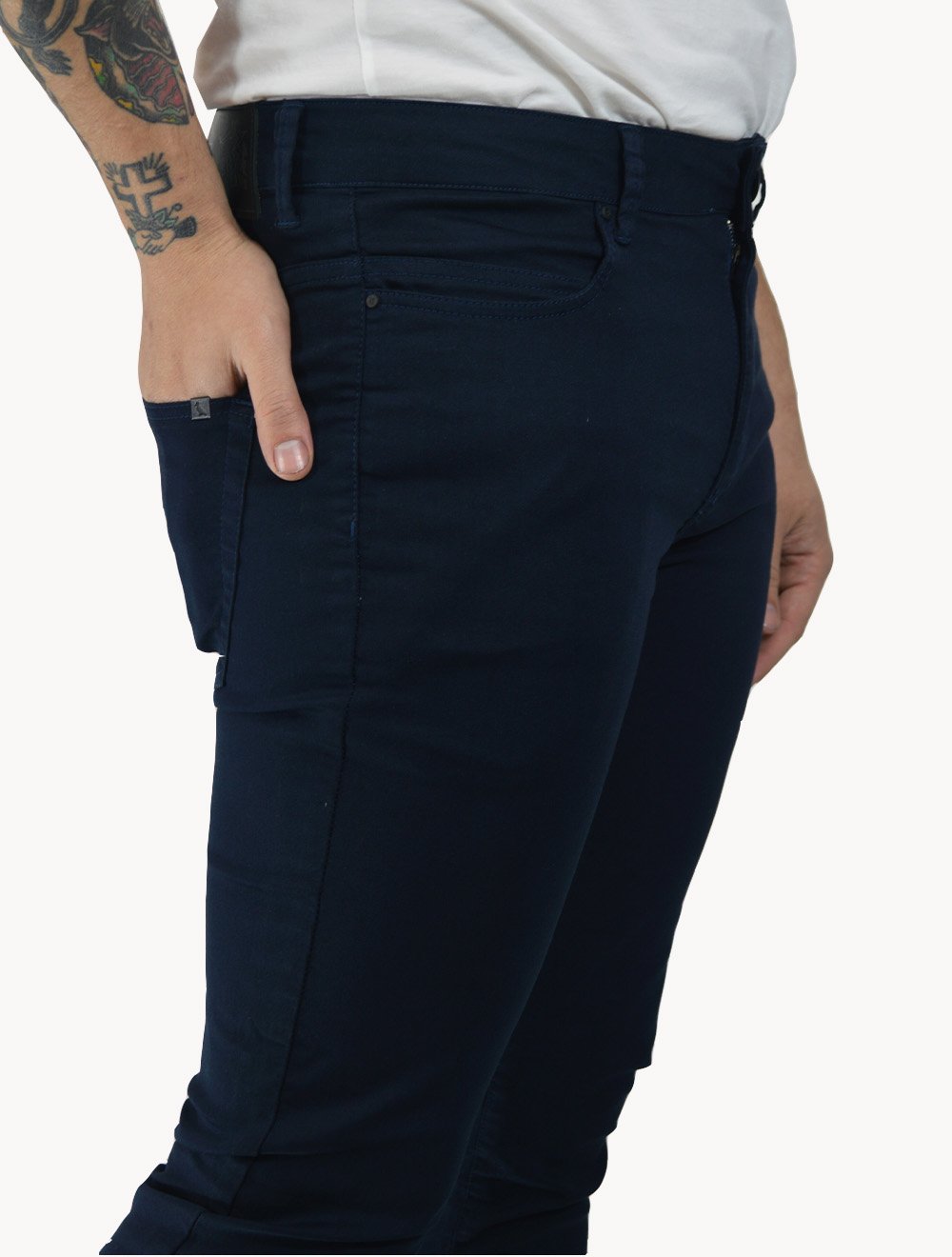Calça Reserva Jeans Masculina Skinny Color Five Pockets Azul Marinho