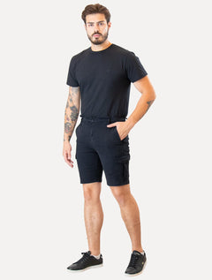 Bermuda Guess Masculina Cargo Sarja Azul Escuro