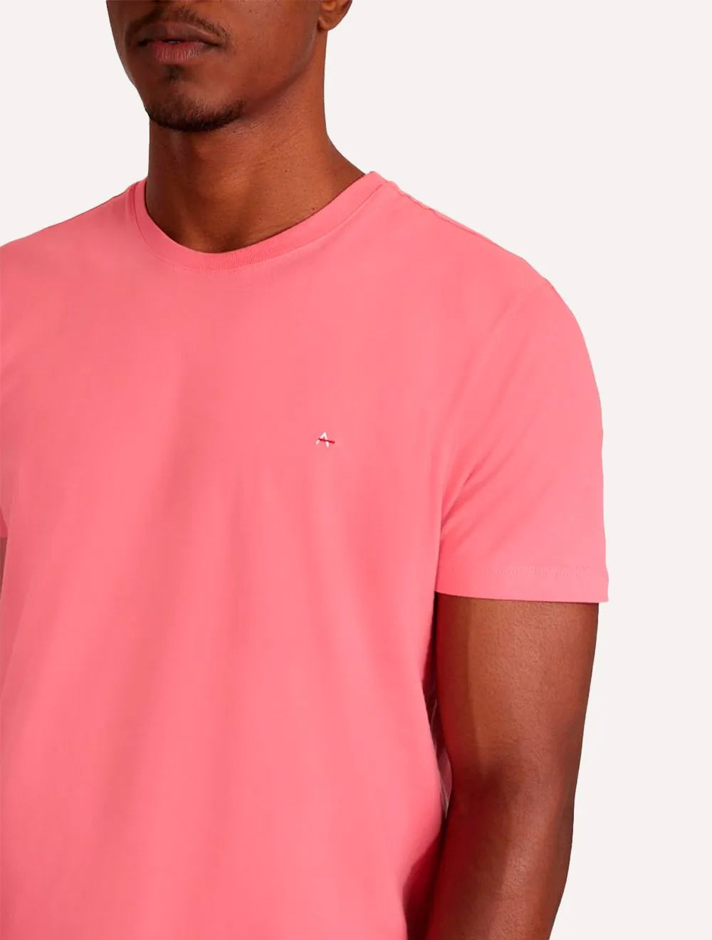 Camiseta Aramis Masculina Basic Lisa Rosa Coral