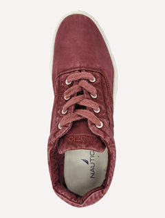 Tênis Nautica Masculino Denim Sailboat Logo Fanton Bordô