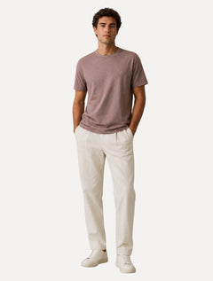 Camiseta Calvin Klein Manga Curta Masculina Mono Logo Ribana Gola Bordô Mescla